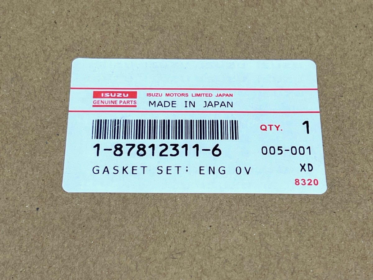 1878123116 Набор прокладок двигателя ORIGINAL ISUZU 1878123116 Набор прокладок двигателя ORIGINAL ISUZU