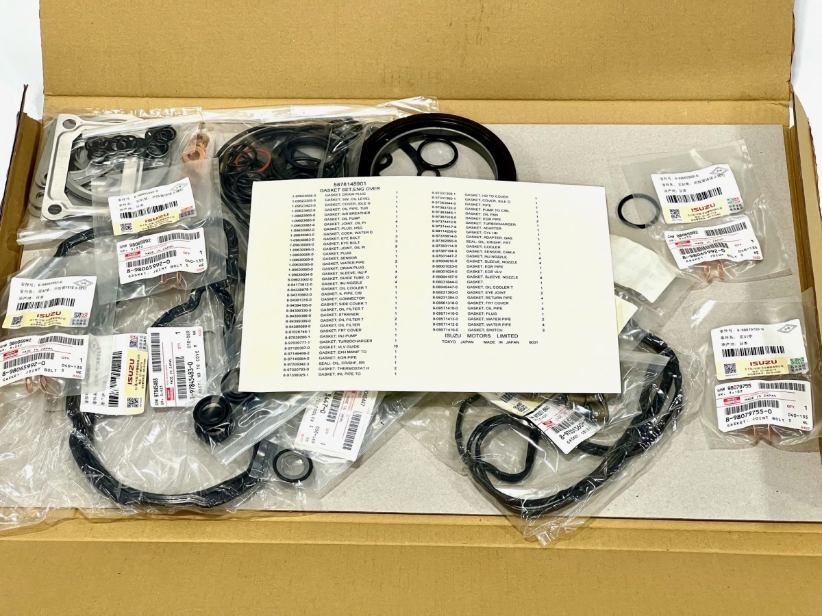 5878148901 Набор прокладок двигателя 5878150350 ORIGINAL ISUZU 5878148901 Набор прокладок двигателя 5878150350 ORIGINAL ISUZU