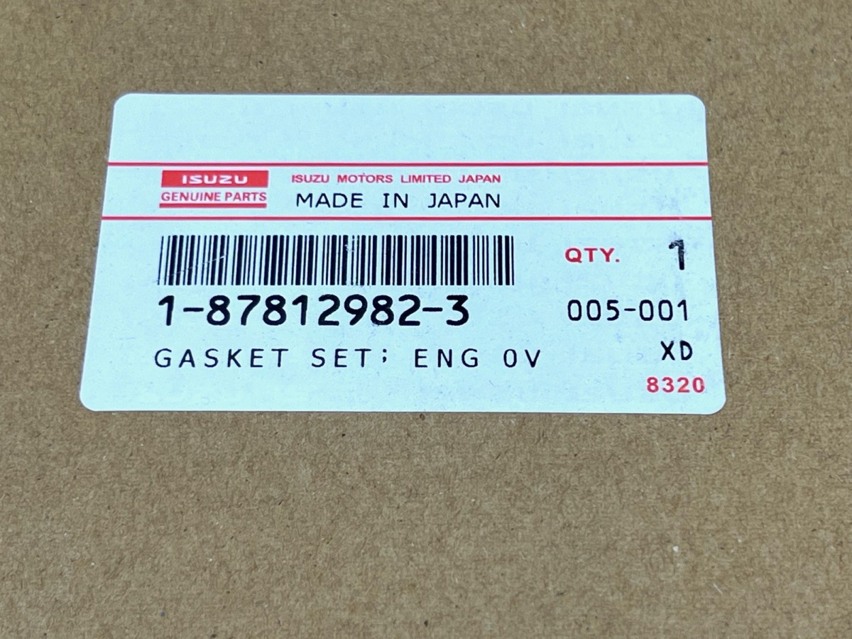 1878129820 Набор прокладок двигателя ORIGINAL ISUZU 1878129820 Набор прокладок двигателя ORIGINAL ISUZU