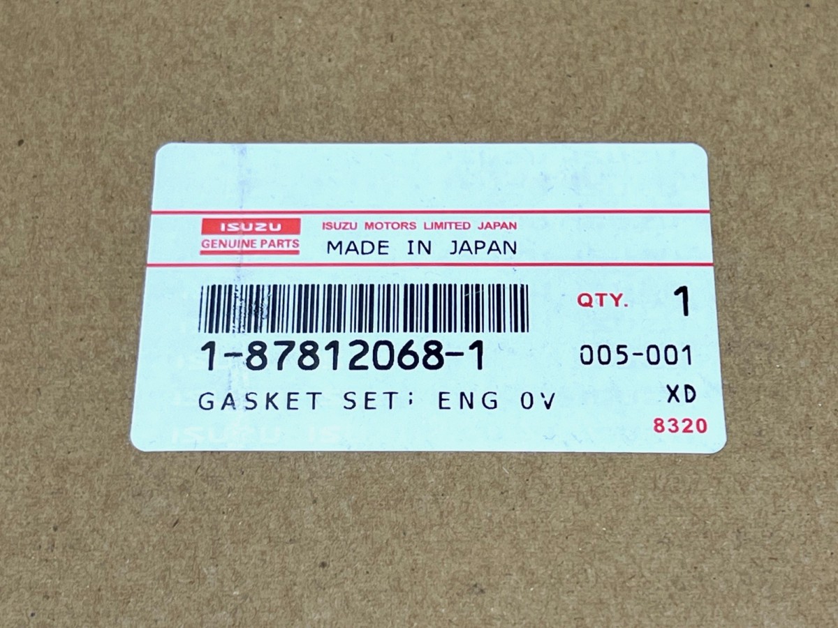 1878120681 Набор прокладок двигателя 1878123160 ORIGINAL ISUZU 1878120681 Набор прокладок двигателя 1878123160 ORIGINAL ISUZU