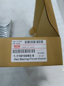 1115100935 Вкладыши коренные STD комплект на двигатель ORIGINAL  ISUZU