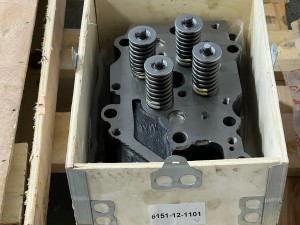 6151-12-1101 Головка блока цилиндров в сборе с клапанами 6151-12-1100  KOMATSU